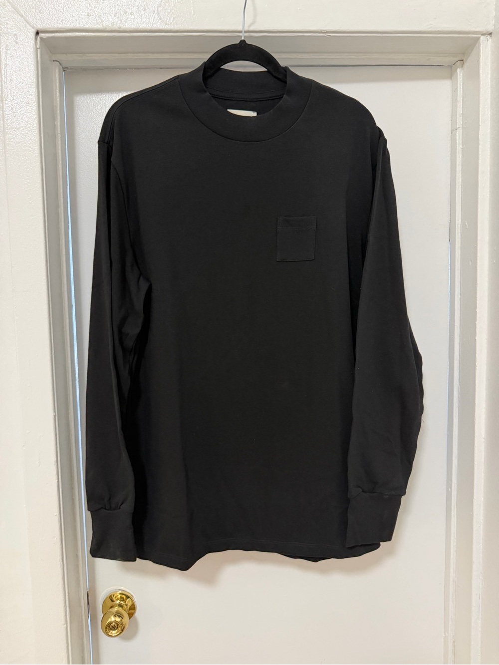 Aime Leon Dore Black Long-Sleeve Dimebag Pocket Tee
